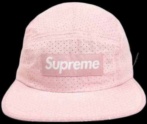 Supreme Perforated Camp Cap Pink