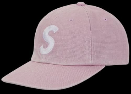 Supreme Pigment Coated Canvas S Logo 6-Panel Pink