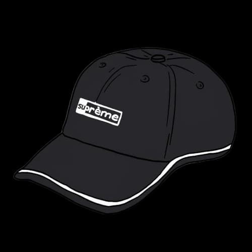 Supreme Piping 6-Panel Black