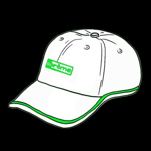 Supreme Piping 6-Panel White
