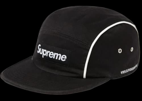 Supreme Piping Camp Cap Black