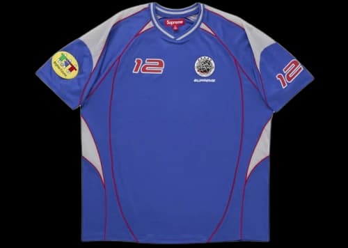 Supreme Piping Soccer Jersey Blue