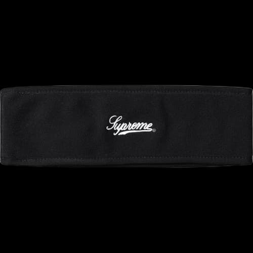 Supreme Polartec Logo Headband Black