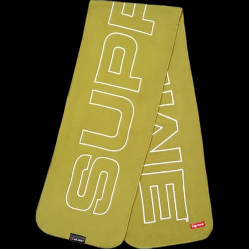 Supreme Polartec Logo Scarf Sulphur