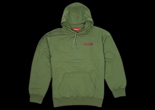Supreme Portrait Hooded Sweatshirt Light Olive