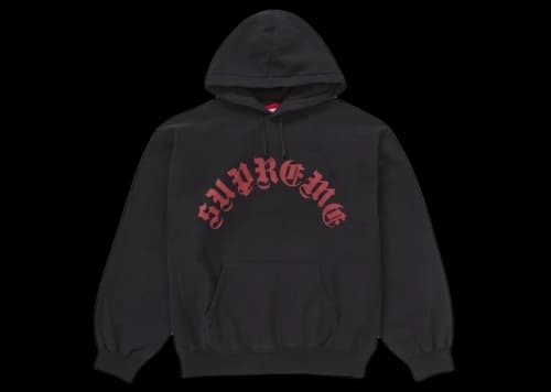 Supreme Printed Arc Hooded Sweatshirt Black