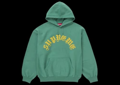 Supreme Printed Arc Hooded Sweatshirt Green