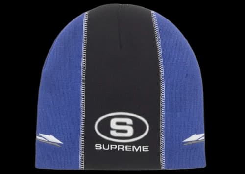 Supreme Racing Panel Beanie Blue