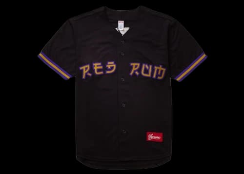 Supreme Red Rum Baseball Jersey Black