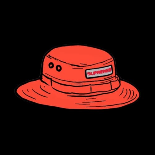 Supreme Reflective Patch Boonie Orange