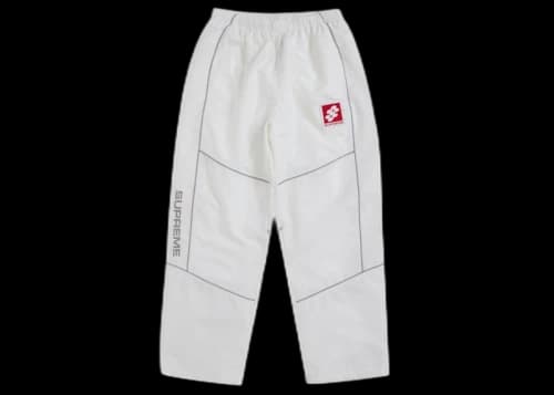 Supreme Reflective Piping Track Pant White