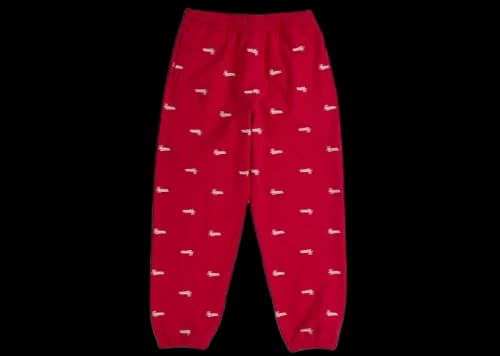 Supreme Repeat Script Sweatpant Red