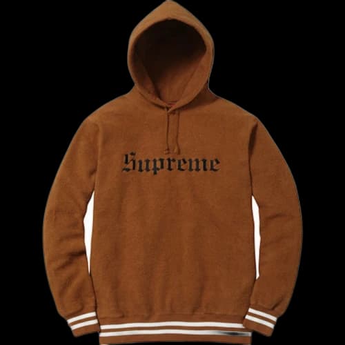 Supreme Reverse Fleece Hooded Sweatshirt Copper