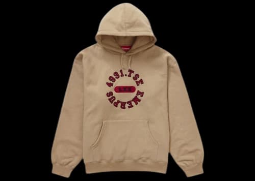 Supreme Reverse Hooded Sweatshirt Dark Tan