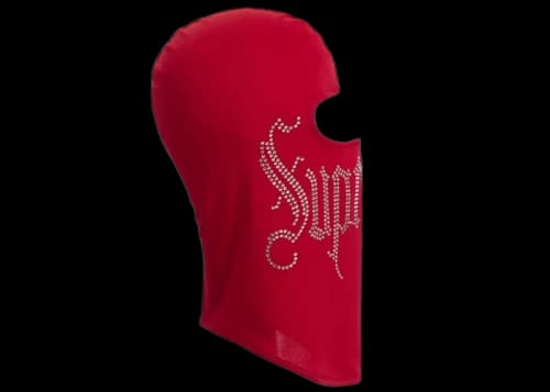 Supreme Rhinestone Balaclava Red