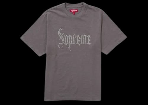 Supreme Rhinestone S/S Top Grey