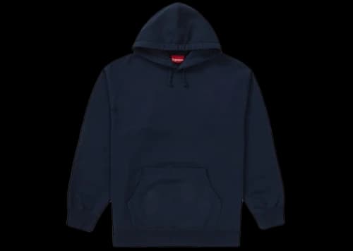 Supreme Rhinestone Script Hooded Sweatshirt Navy