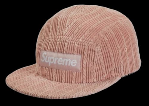Supreme Rope Corduroy Camp Cap Pink