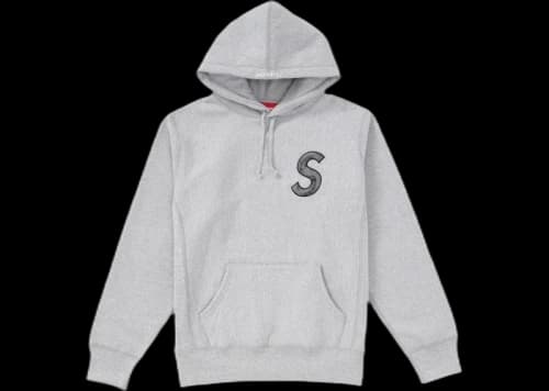 Supreme S Logo Hooded Sweatshirt Grey