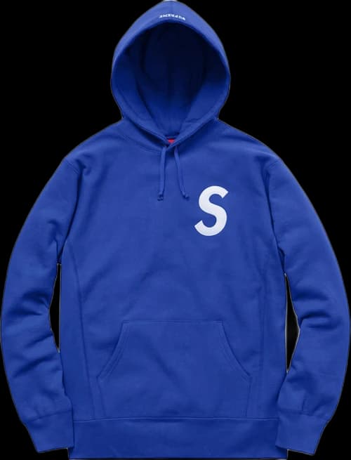 Supreme S Logo Hooded Sweatshirt Blue