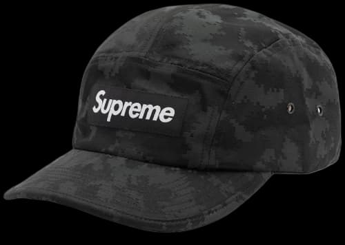 Supreme Satin Digi Camo Camp Cap Black