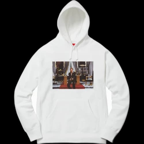 Supreme Scarface Friend Hooded Sweatshirt White