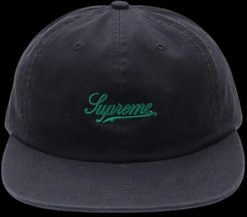Supreme Script Logo 6 Panel Black