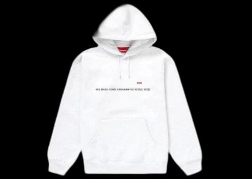 Supreme Seoul Small Box Hooded Sweatshirt White