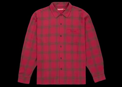 Supreme Shadow Plaid Rayon Shirt Magenta
