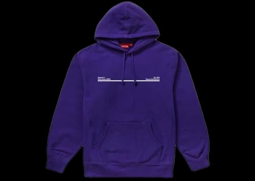 Supreme Shop Hooded Sweatshirt Purple Paris