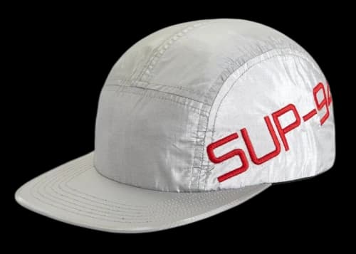 Supreme Side Logo Camp Cap Silver
