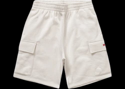 Supreme Small Box Baggy Cargo Sweatshort White