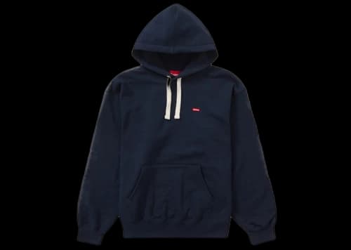 Supreme Small Box Drawcord Hooded Sweatshirt Navy