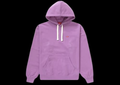 Supreme Small Box Drawcord Hooded Sweatshirt Purple