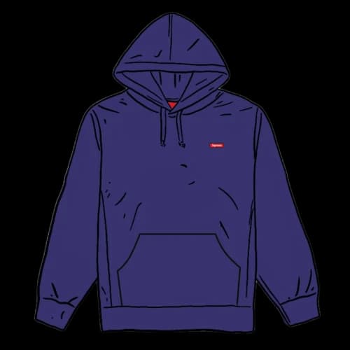 Supreme Small Box Hooded Sweatshirt Washed Navy