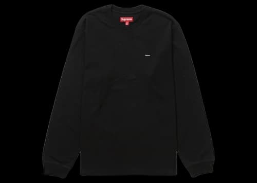 Supreme Small Box L/S Tee Black