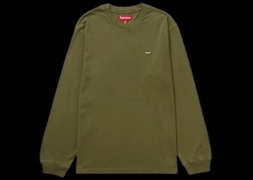 Supreme Small Box L/S Tee Light Olive