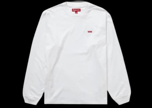 Supreme Small Box L/S Tee White