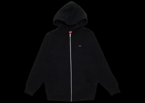 Supreme Small Box Logo Zip Up Hooded Sweatshirt Black