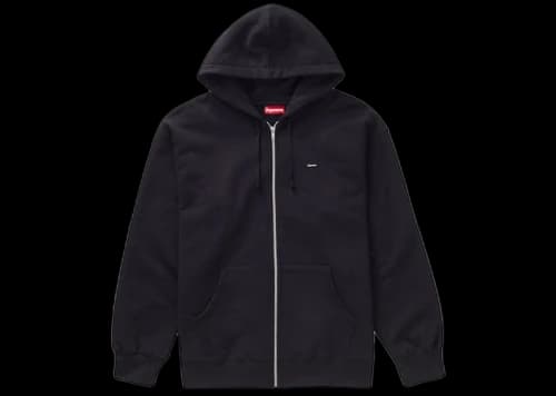 Supreme Small Box Zip Up Hooded Sweatshirt Black