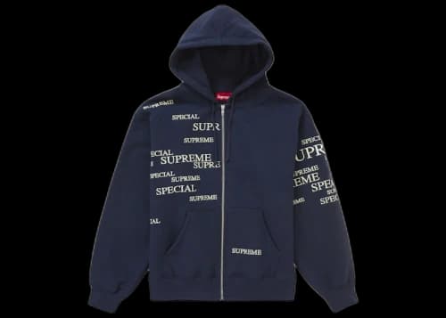 Supreme Special Zip Up Hooded Sweatshirt Navy