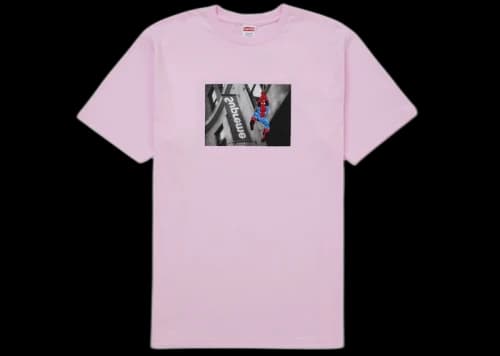 Supreme Spider-Man Tee Light Pink
