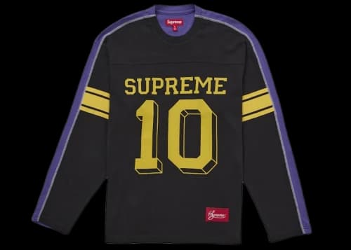 Supreme Split L/S Football Top Black