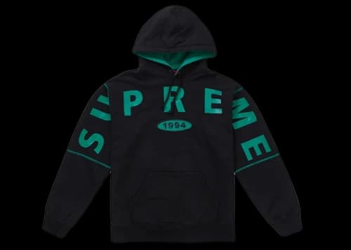 Supreme Spread Logo Hooded Sweatshirt Black