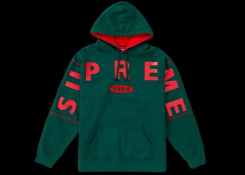 Supreme Spread Logo Hooded Sweatshirt Dark Green