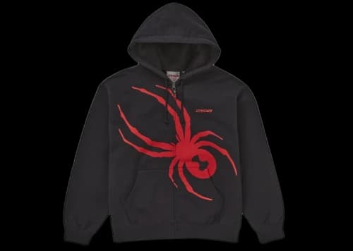 Supreme Spyder Zip Up Hooded Sweatshirt Black