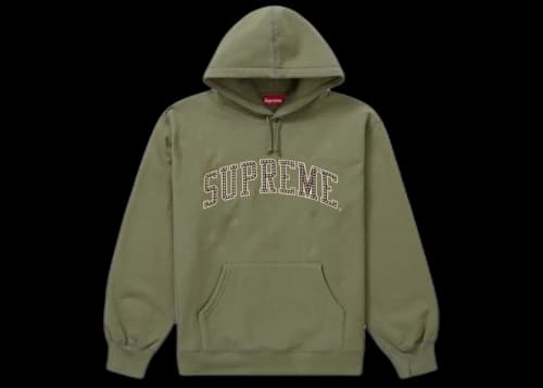 Supreme Stars Arc Hooded Sweatshirt Light Olive