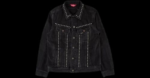 Supreme Studded Denim Trucker Jacket Black