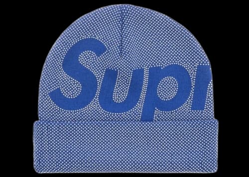 Supreme Studded Knockout Big Logo Beanie Blue