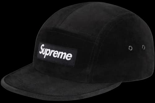 Supreme Suede Camp Cap Black